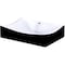 Novatto Black and White Porcelain Bath Sink with Brushed Nickel Pop-up Drain NP-01134BWBN - alternate 5